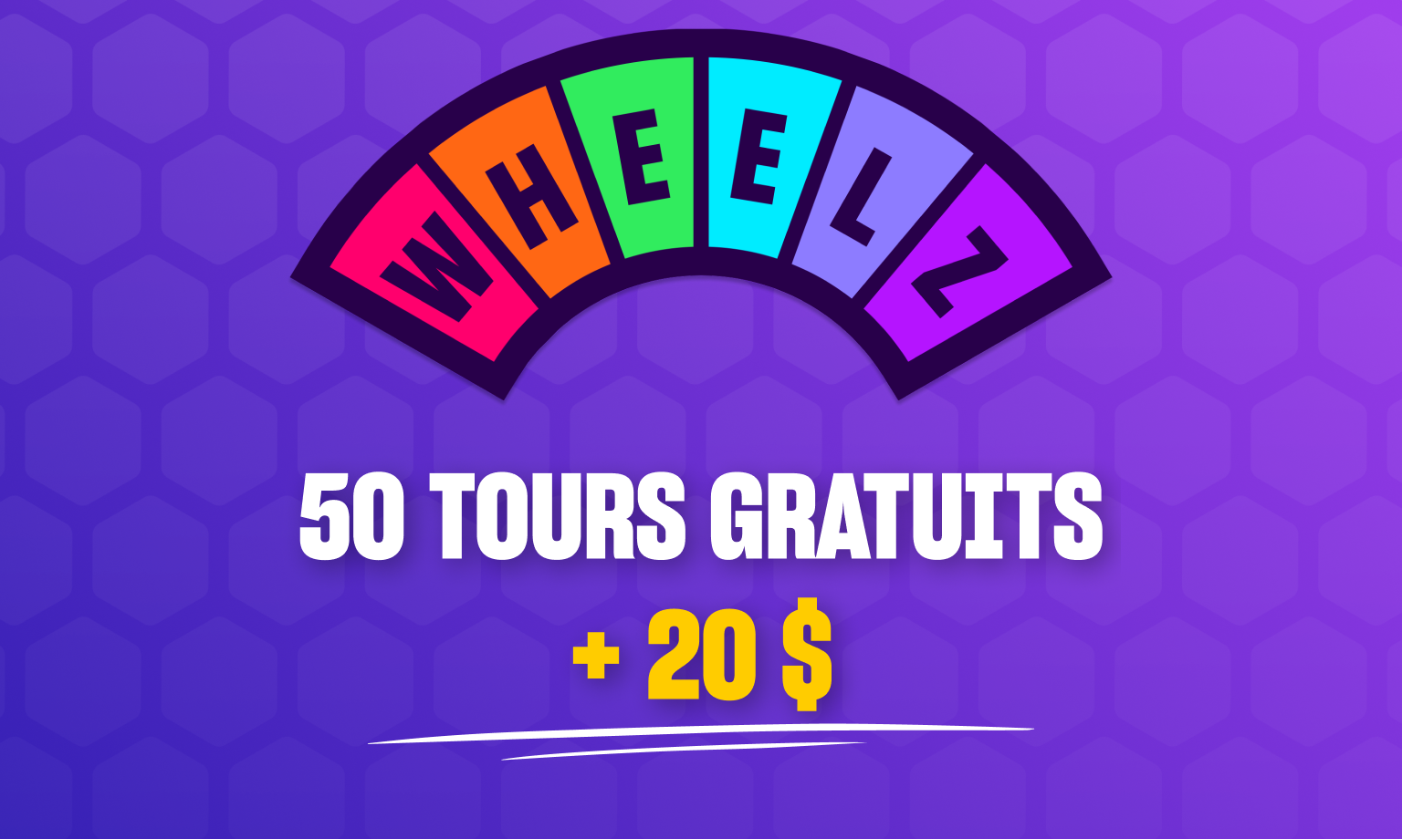 Bonus casino de 50 tours gratuits sur Wheelz