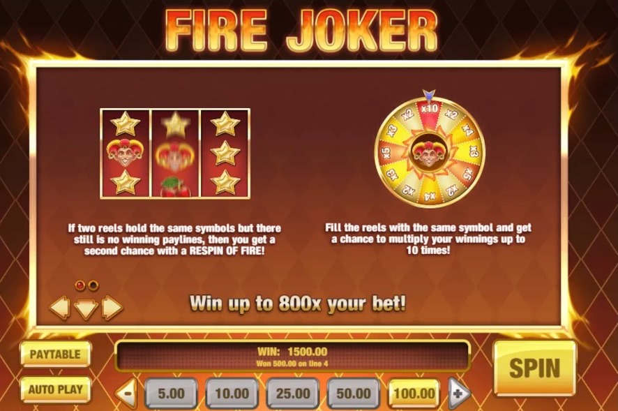 fire joker bonus