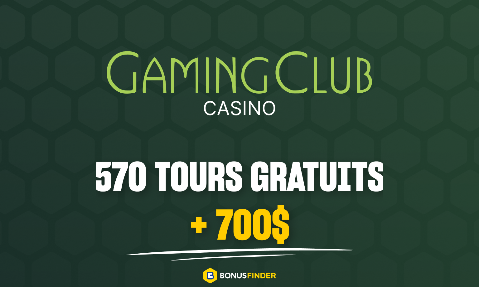 Bonus de bienvenue Gaming Club Casino